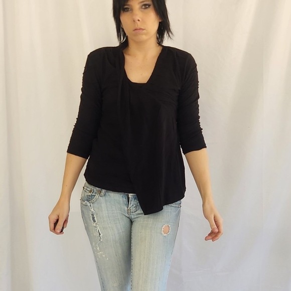 Tribal Tops - Tribal Black Textured Top